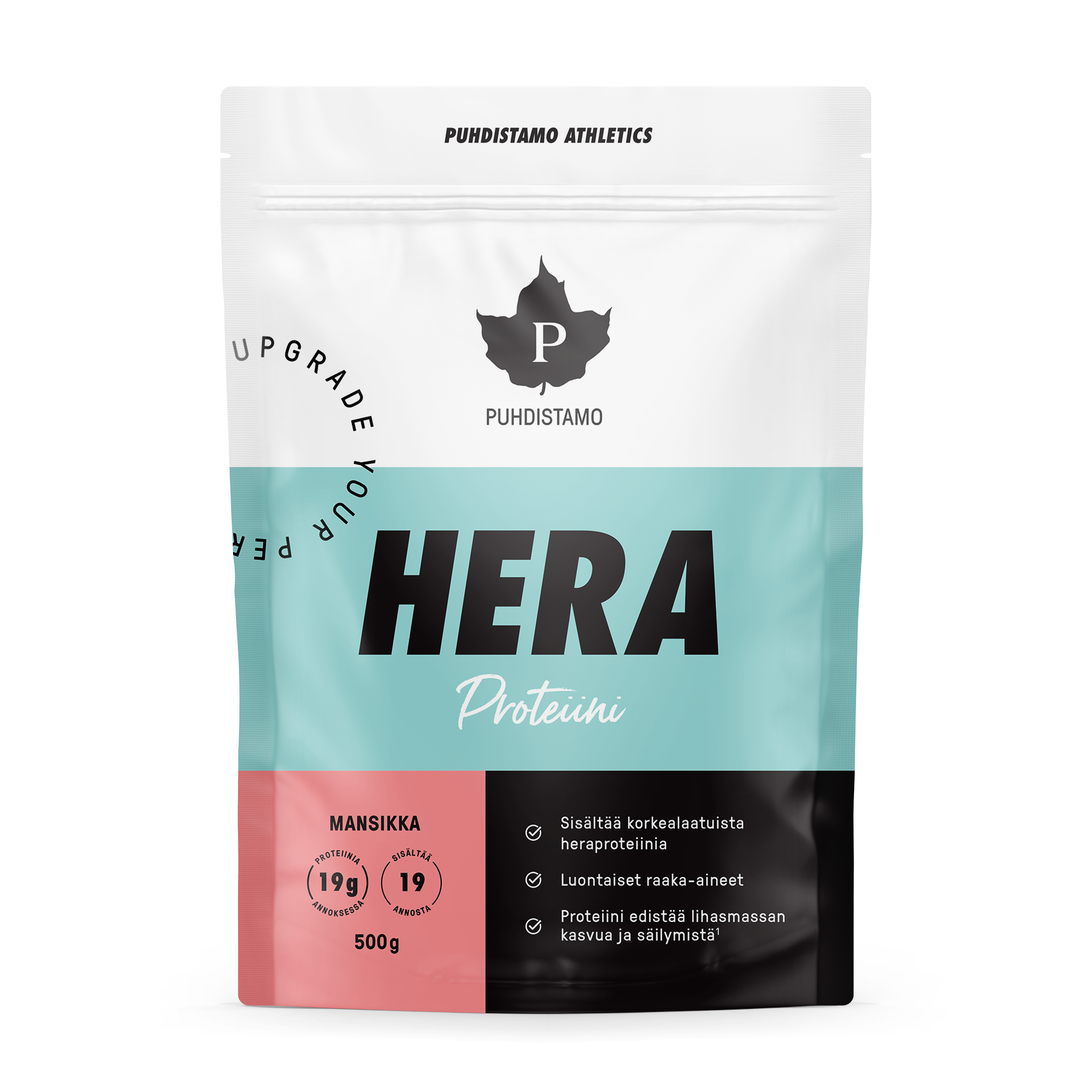 Puhdistamo Athletics Heraproteiini, Mansikka 500g